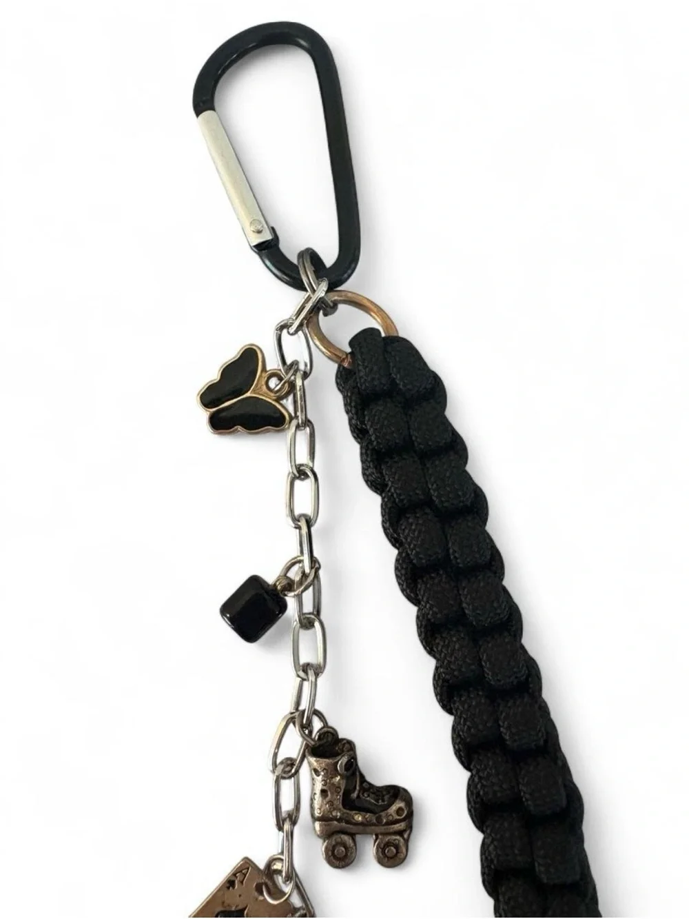 Black, Silver and Gold Bag Charm